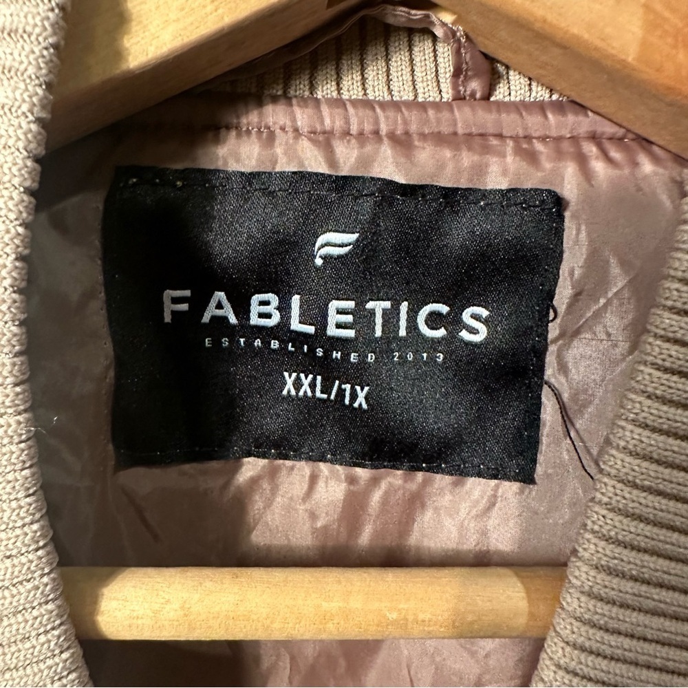 Fabletics Beige Oversized Bomber Jacket - Picture 4 of 6